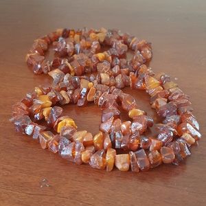 Vintage Russian 40" Baltic Amber Necklace